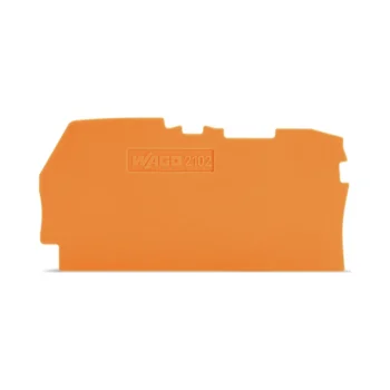 Wago 2102-1292 Wago End and Intermediate Plate - 0.8 mm Orange