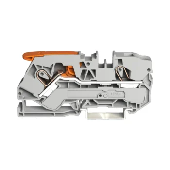Wago 2110-1201 Wago 2110 2-Conductor Through Terminal Block with Lever and Push-In Cage Clamp - 800V 57A 10 mm² Grey 1