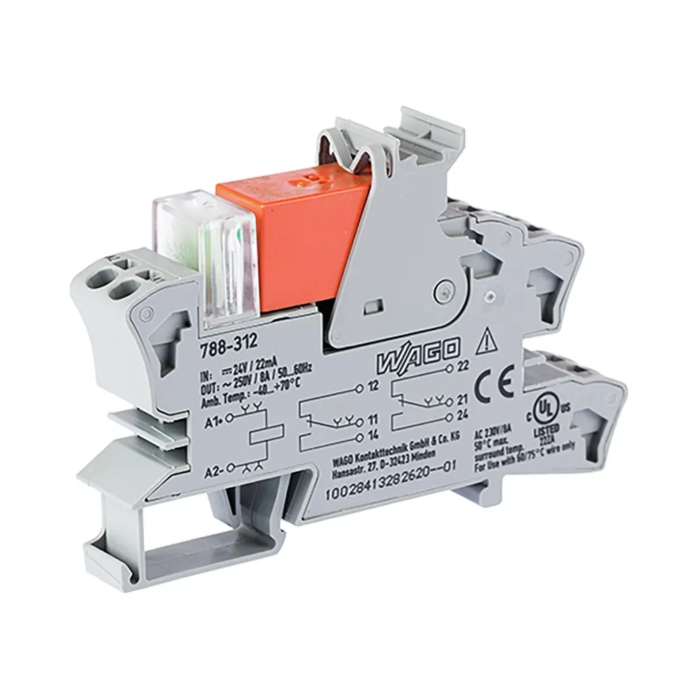 Wago 788-312 Relay Module with 2 Changeover Contacts - 24V DC 8A 2.5mm² Grey 1 Wago 788-312 Wago 788 Relay Module with 2 Changeover Contacts - 24V DC 8A 2.5 mm² Grey 1
