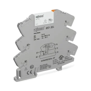 Wago 857-304 Wago 857 Relay Module with 1 Changeover Contact - 24V DC 6A 2.5mm² Grey 1