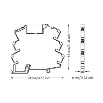 Wago 857-358 Wago 857 Relay Module with 1 Changeover Contact - 230V AC/DC 6A 2.5mm² Grey 2