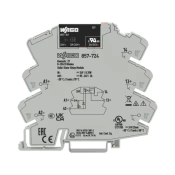 Wago 857-724 Wago 857 Solid-State Relay Module - 3A Grey - 24V DC Input - 0-24V DC Output 2