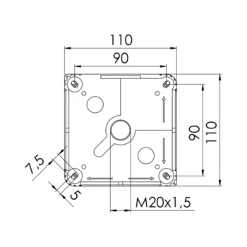 Wiska 10060648 COMBI® 607 Black Junction Box 2