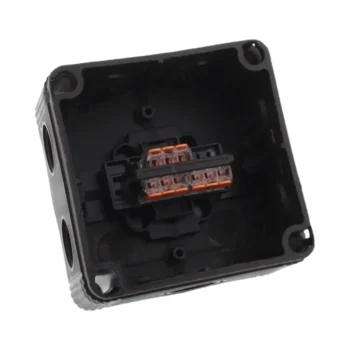 Wiska 10109673 COMBI 407/3 Black Junction Box with 3 x WAGO 221-413 Connectors 2