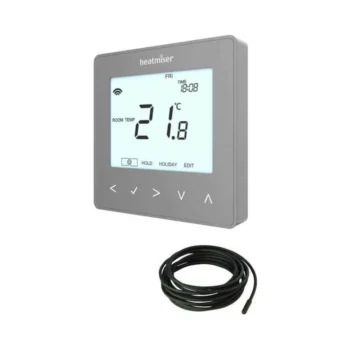 Heatmiser neoStat-eV2s Heatmiser Neo-E Electric Floor Heating Thermostat - Silver 1