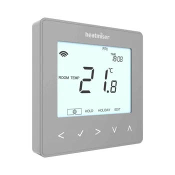 Heatmiser neoStat12vS Heatmiser neoStat 12v V2 - Programmable Thermostat - Silver