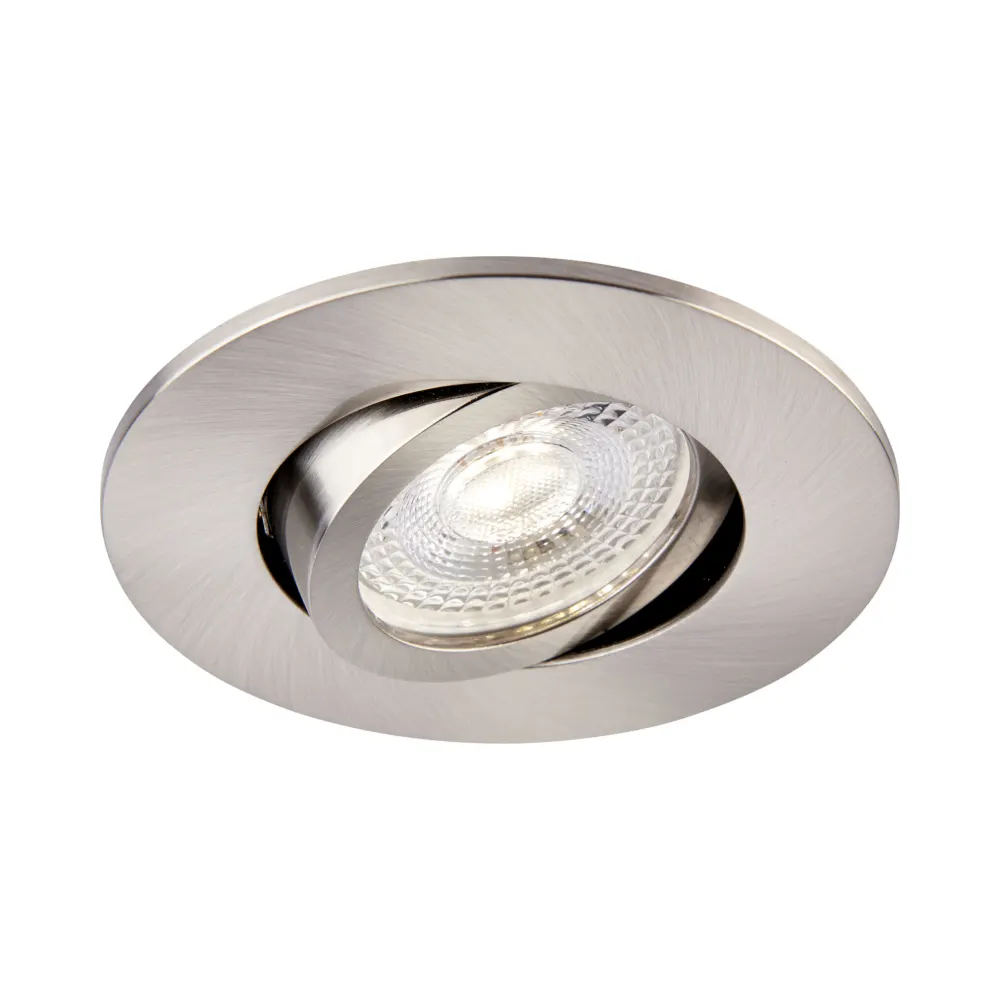 Saxby ShieldONE 75 Tilt Satin Nickel Bezel 4 Satin Nickel Tilt Bezel for Saxby ShieldONE 75 GU10 Downlight