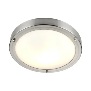 Saxby 12421 Saxby Portico Satin Nickel IP44 40W 1