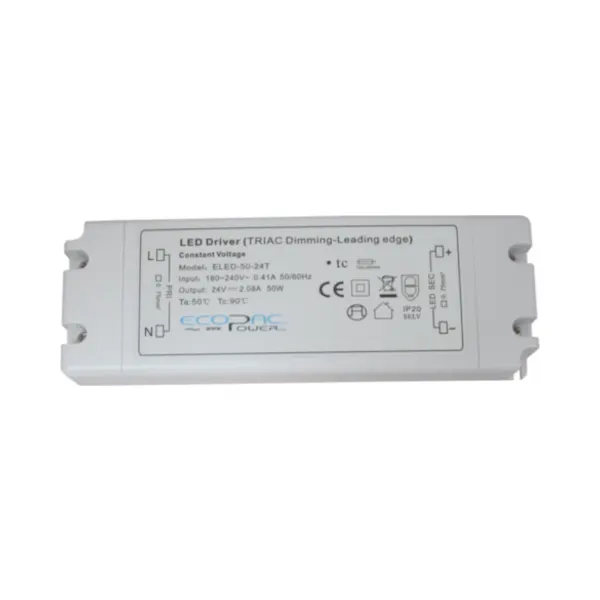 EcoPac Triac Dimmable LED Driver 25W 24V 2 ECOPAC 24V25DC-TRI EcoPac Triac Dimmable LED Driver 25W 24V 2
