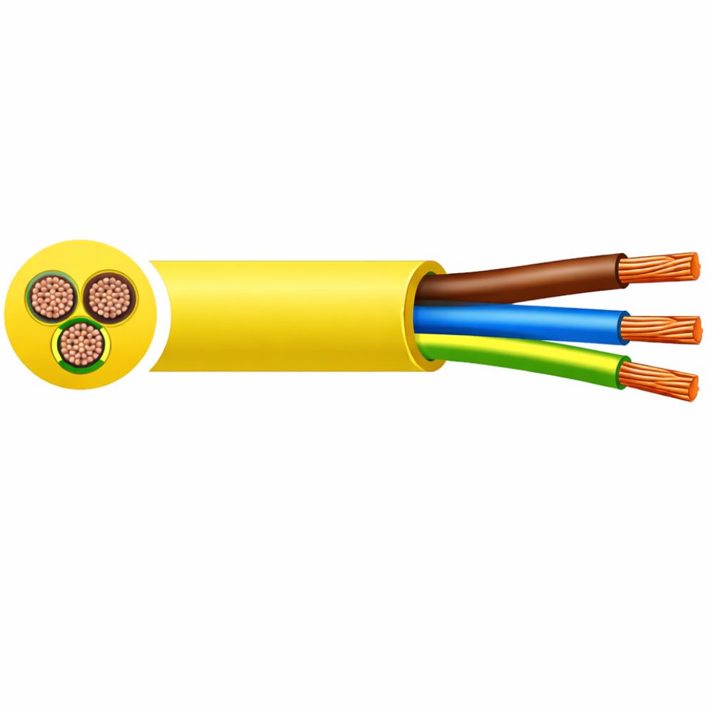 3 Core 4mm | 3183AG | Arctic Grade | Flexible PVC Cable | Yellow | 100m 1 3 Core 4mm | 3183AG | Arctic Grade | Flexible PVC Cable | Yellow | 100m