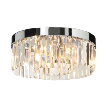 Saxby 35612 Saxby Crystal 5lt Flush IP44 18W 1