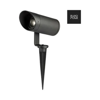 Aurora EUROPOLE TUBE 1 IP65 5W Spike Light - 3000K Warm White - Matt Black