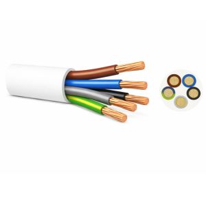 5 Core 0.75mm | 3185B | LSZH Flexible Cable | White | 50m 1 3185B 5 Core 0.75mm LSZH Flexible Cable 50m