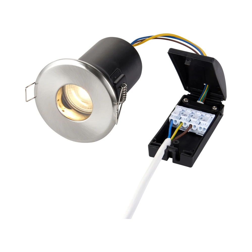 Saxby ShieldPLUS IP65 GU10 Satin Nickel 1 Saxby 50688 Saxby ShieldPLUS IP65 GU10 Satin Nickel 1