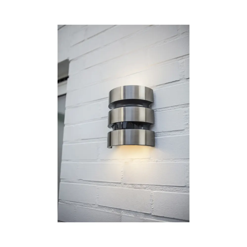 Lutec - Maya Wall Light - 3000K - Stainless Steel - PIR 2 Lutec 5198401001 Lutec - Maya Wall Light - 3000K - Stainless Steel - PIR 2