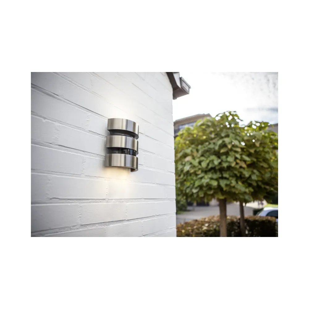 Lutec - Maya Wall Light - 3000K - Stainless Steel - PIR 4 Lutec 5198401001 Lutec - Maya Wall Light - 3000K - Stainless Steel - PIR 4