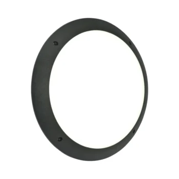 Saxby 55689 Saxby Seran Plain IP65 12W - Matt Black Textured & Opal Pc 1