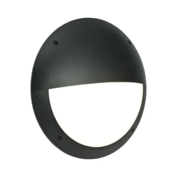 Saxby 55690 Saxby Seran Eyelid IP65 12W - Matt Black Textured & Opal Pc 1