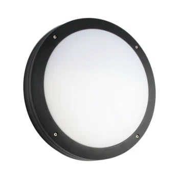 Saxby 61646 Saxby Luik Plain Casing IP65 18W - Textured Black Paint & Opal Pc 1