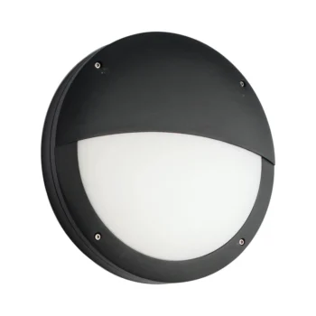 Saxby 61648 Saxby Luik Eyelid Casing IP65 18W - Textured Black Paint & Opal Pc 1