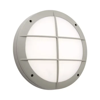 Saxby 61651 Saxby Luik Grill Casing IP65 18W - Textured Grey Paint & Opal Pc 1
