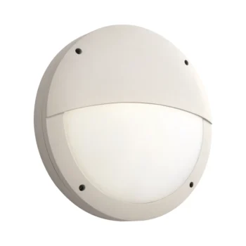 Saxby 69232 Saxby Luik Eyelid Casing IP65 18W - Textured Matt White Paint & Opal Pc 1