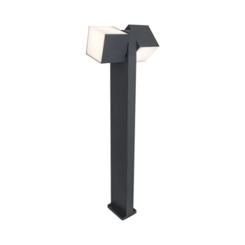 Lutec 7193801118 Lutec - Cuba Pole Light Bollard Dark Grey Double Rotating Heads 1