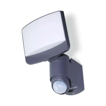 Lutec 7625601345 Lutec - Sunshine Security Light - Charcoal Grey - 5000K - PIR - Moveable Head 2