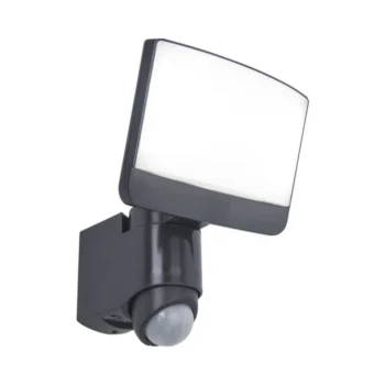 Lutec 7625601345 Lutec - Sunshine Security Light - Charcoal Grey - 5000K - PIR - Moveable Head 1