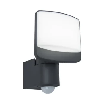 Lutec 7625701345 Lutec - Sunshine Security Light - Charcoal Grey - 5000K - PIR 1