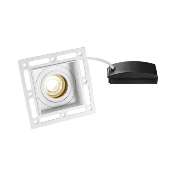 Saxby 78955 Saxby Trimless Downlight Square Matt White GU10 1