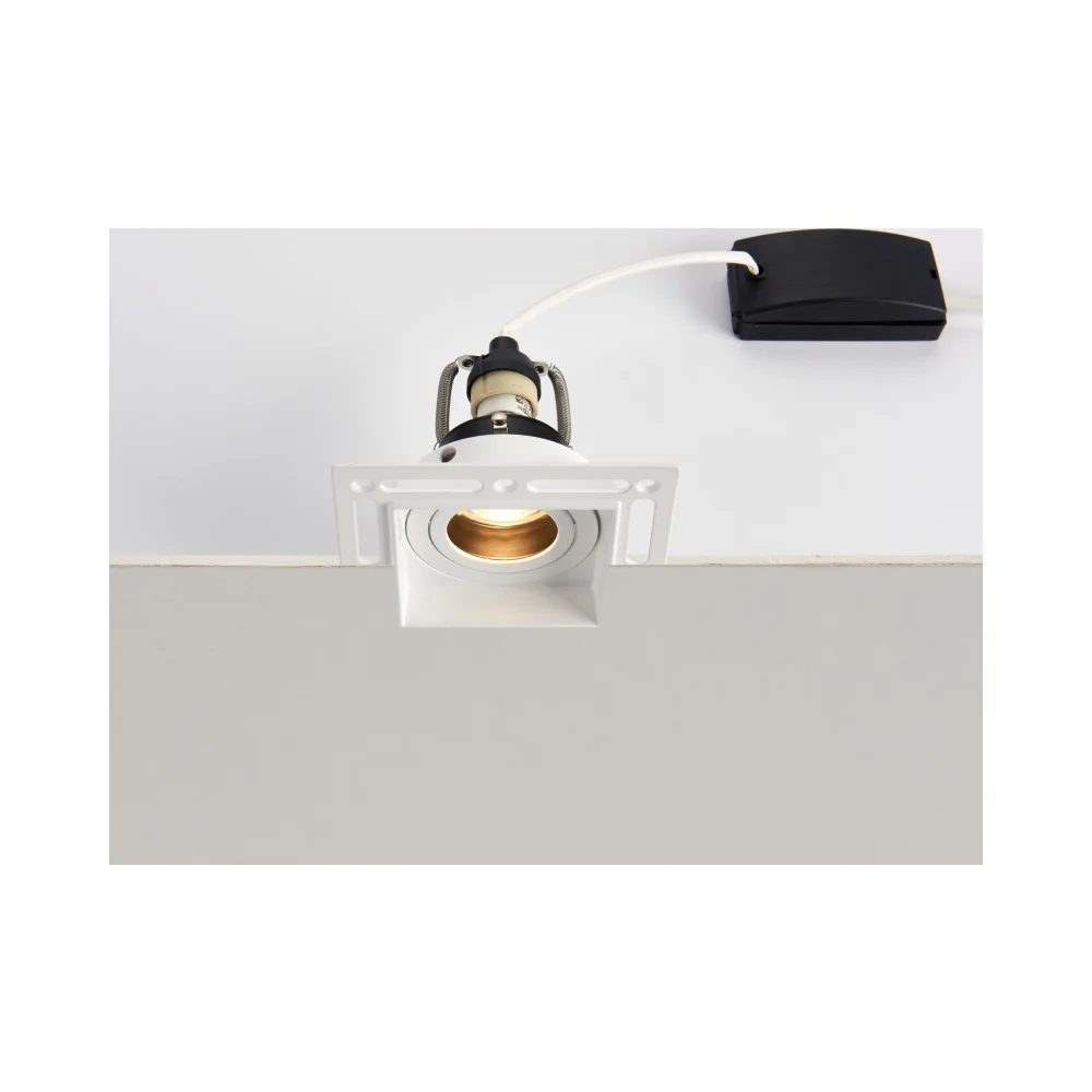 Saxby Trimless Downlight Square Matt White GU10 6 Saxby 78955 Saxby Trimless Downlight Square Matt White GU10 6