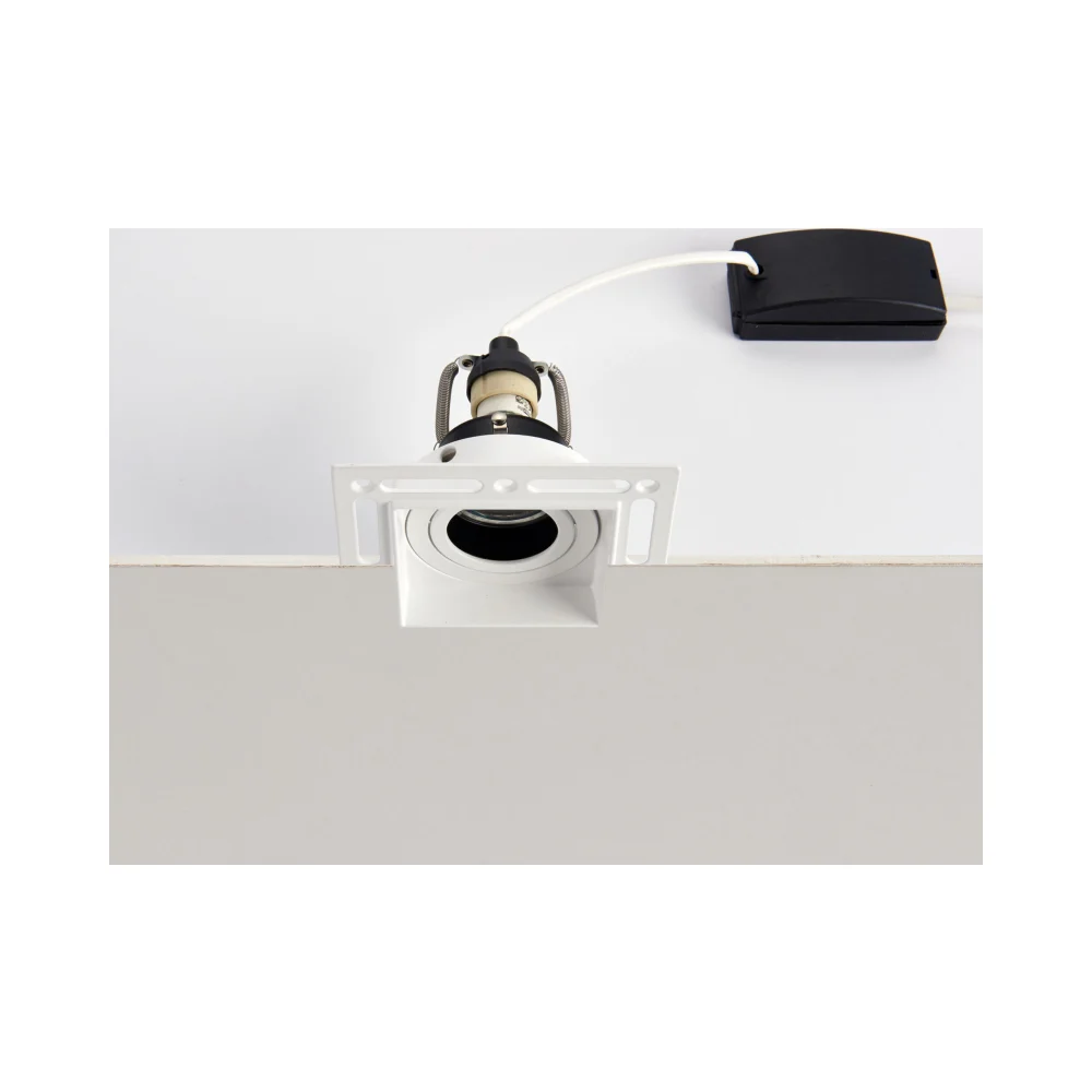 Saxby Trimless Downlight Square Matt White GU10 7 Saxby 78955 Saxby Trimless Downlight Square Matt White GU10 7