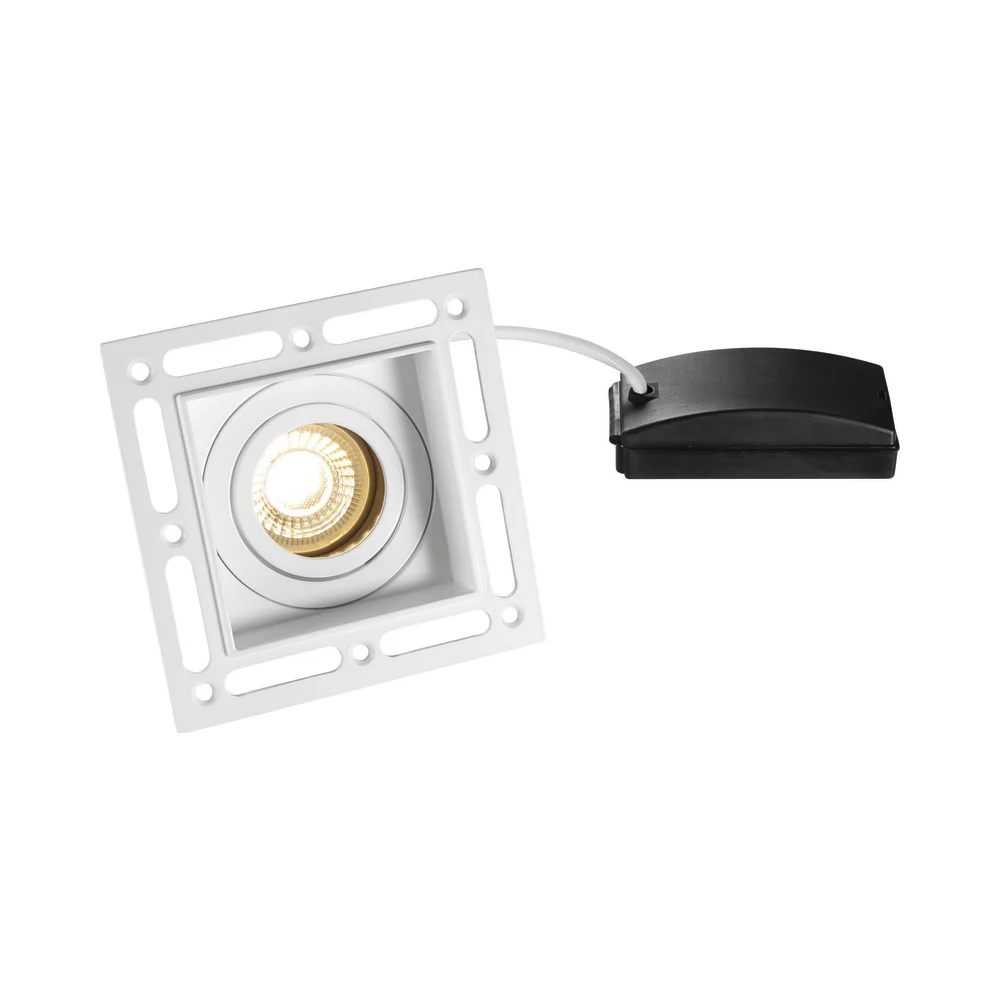 Saxby Trimless Downlight Square Matt White GU10 1 Saxby 78955 Saxby Trimless Downlight Square Matt White GU10 1