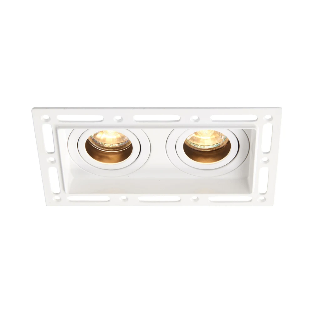 Saxby Trimless Downlight Twin Matt White GU10 3 Saxby 94754 Saxby Trimless Downlight Twin Matt White GU10 3