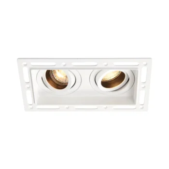 Saxby 94754 Saxby Trimless Downlight Twin Matt White GU10 1