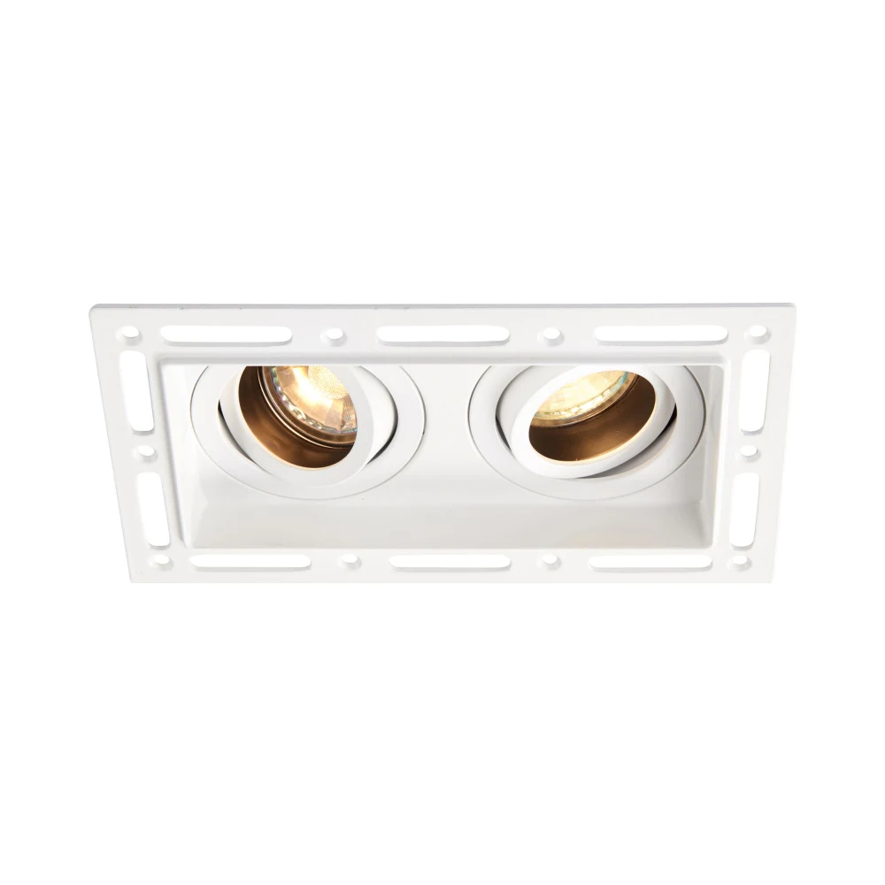 Saxby Trimless Downlight Twin Matt White GU10 1 Saxby 94754 Saxby Trimless Downlight Twin Matt White GU10 1