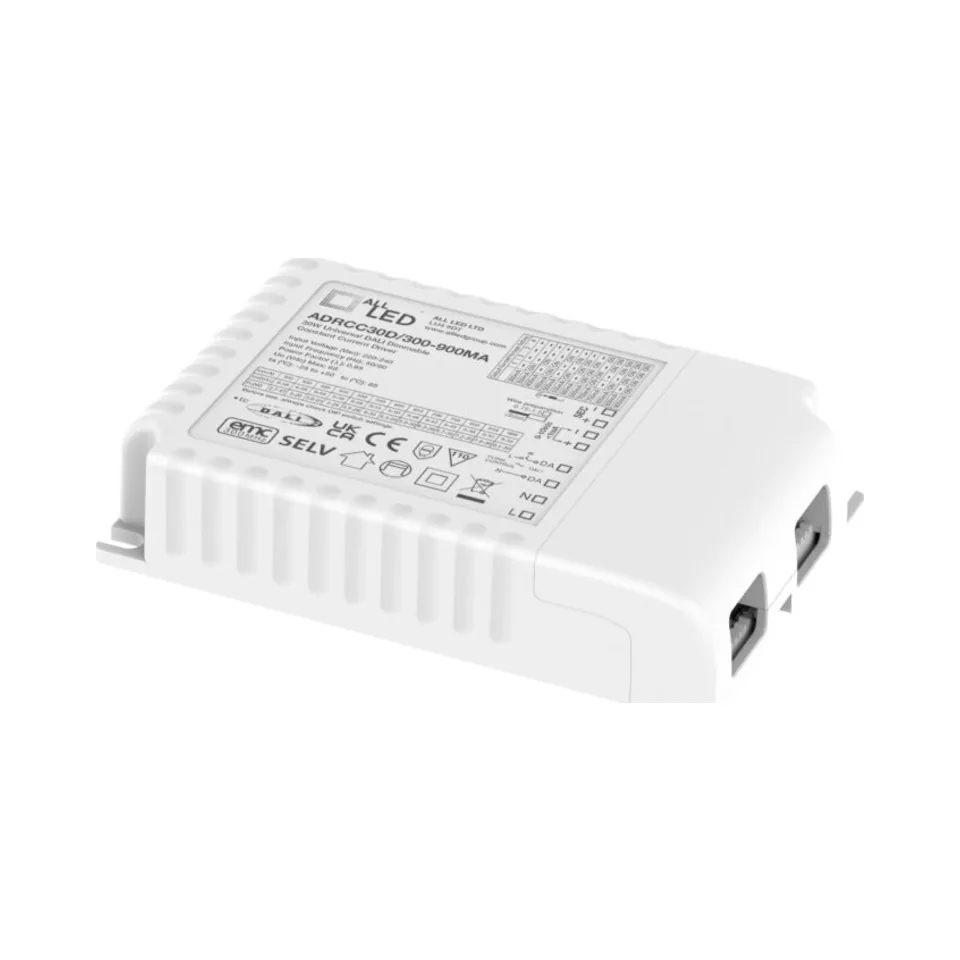 ALL LED ADRCC30D/300-900mA UNIDRIVE-CC 30W DALI 1-10V Constant Current Driver 1 ALL LED ADRCC350TD12-25 Drive350 12-25W Dimmable 350mA Constant Current LED Driver