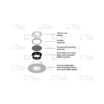 ALL LED AFDP75 - iCan75 Platinum - Anti-Glare GU10 Fire Rated Downlight 2