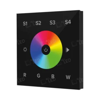 ALL LED ASC/DMX/WS1/B ALL LED DMX StripMOD 1 Zone RGBW Wall Mounted Controller - Gloss Black