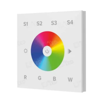 ALL LED ASC/DMX/WS1/W ALL LED DMX StripMOD 1 Zone RGBW Wall Mounted Controller - Gloss White