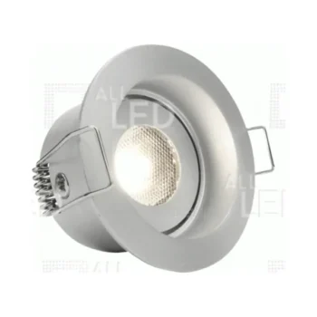 ALL LED AMKR044AL/30 ALL LED Vector IP44 Matte Brushed Aluminium LED Adjustable Spotlight - 3W 350mA 3000K Warm White