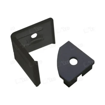 ALL LED APA002/BK/ACC ALL LED Accessories Pack 4 Clear Brackets 4 End Caps for PROFILE2 Carbon Black (APA002/BK)