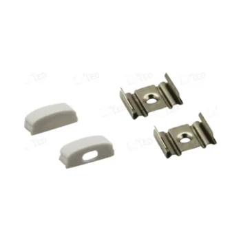 ALL LED APAC06/ACC ALL LED Accessories Pack 4 Steel Brackets 4 End Caps for PROFILE6 (APAC06)