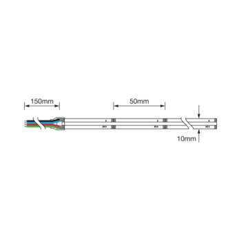 AST005/COB/RGB ALL LED Seamless RGB 5W/m 24V IP20 COB Dotless LED Strip – 40m Reel