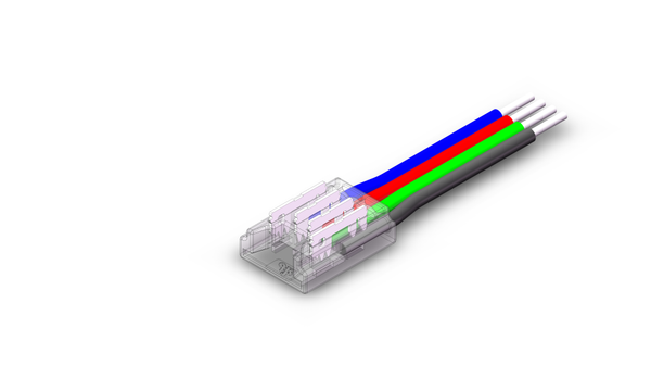Aurora | AU-ST1311E | Chroma Flex | 10mm RGB Strip to Driver Connector | 5000mm 1 Aurora 10mm RGB Strip to Driver Connector 5000mm