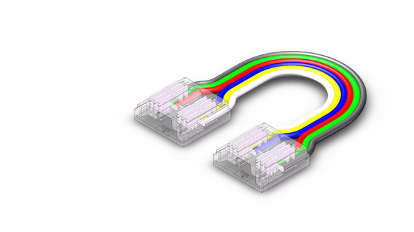 Aurora | AU-ST1412C | Chroma Flex | 12mm RGBCX Tape to Driver Connector | 150mm 1 Aurora 12mm RGBCX Tape to Driver Connector 150mm