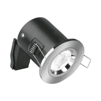 Aurora EN-FD101PC GU10 Fixed Lock Ring Aluminium Fire Rated Downlight – Polished Chrome