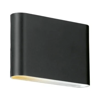 WallECS Black 6W IP65 Colour Switchable Fixed Up/Down Wall Light