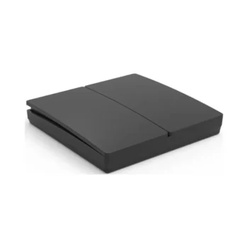 Forum 2 Gang Kinetic Push Switch Matt Black 2